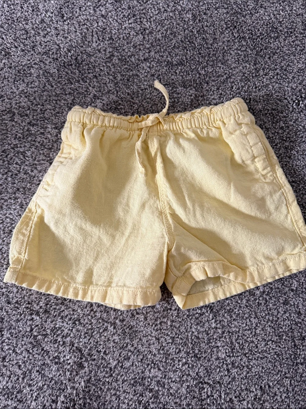 Girls Floral Ruffle Strap Tank with Yellow Shorts